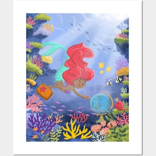 Mermaid traveller Posters and Art